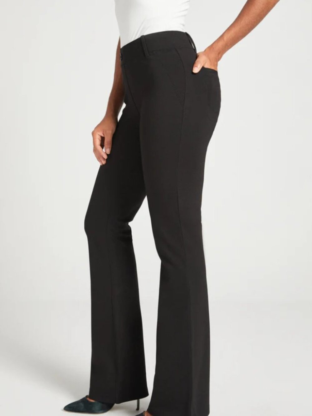 New Betabrand Black Bootcut Two Pocket Dress Pant Yoga Pants Medium